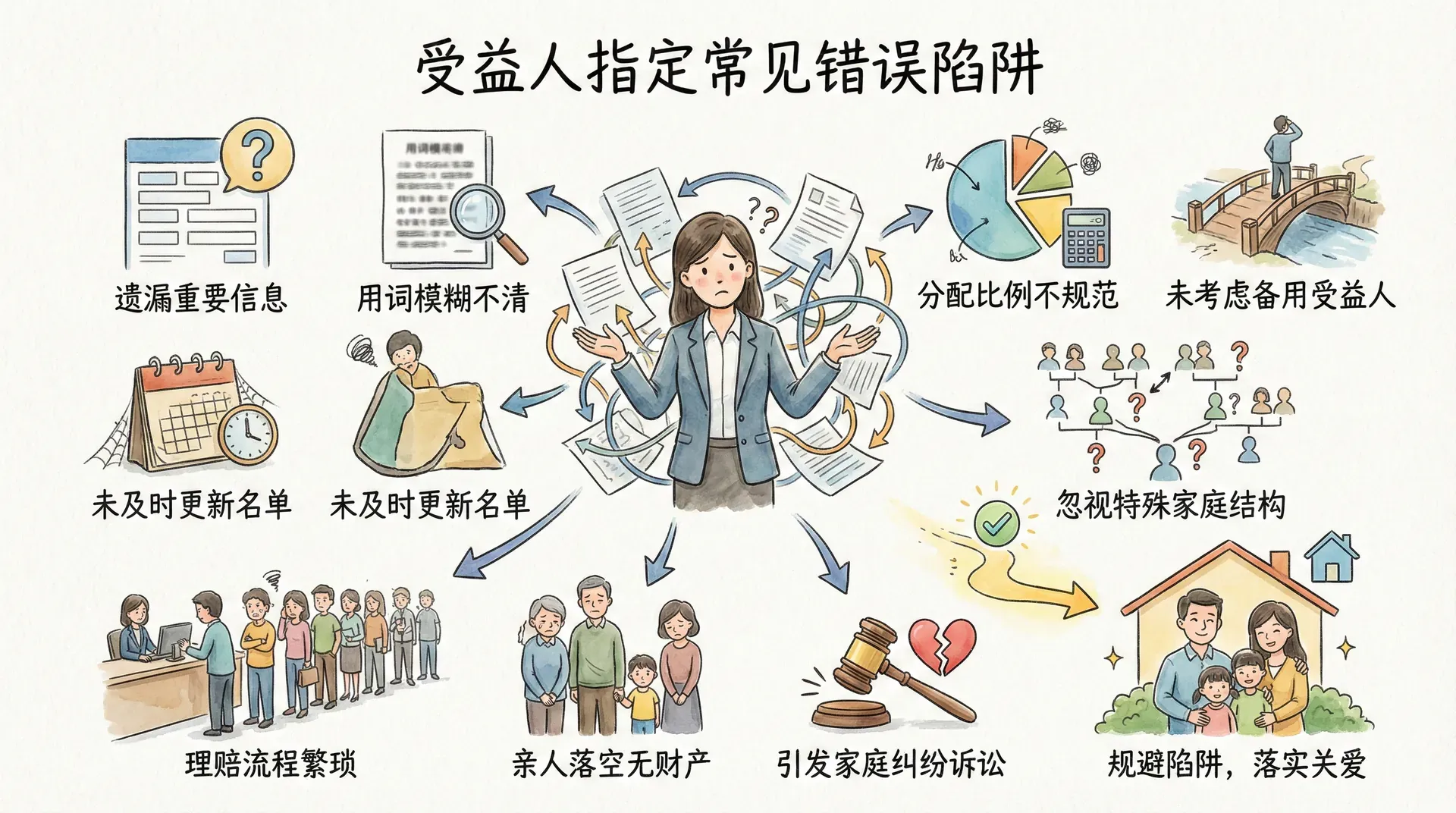 常见受益人指定错误