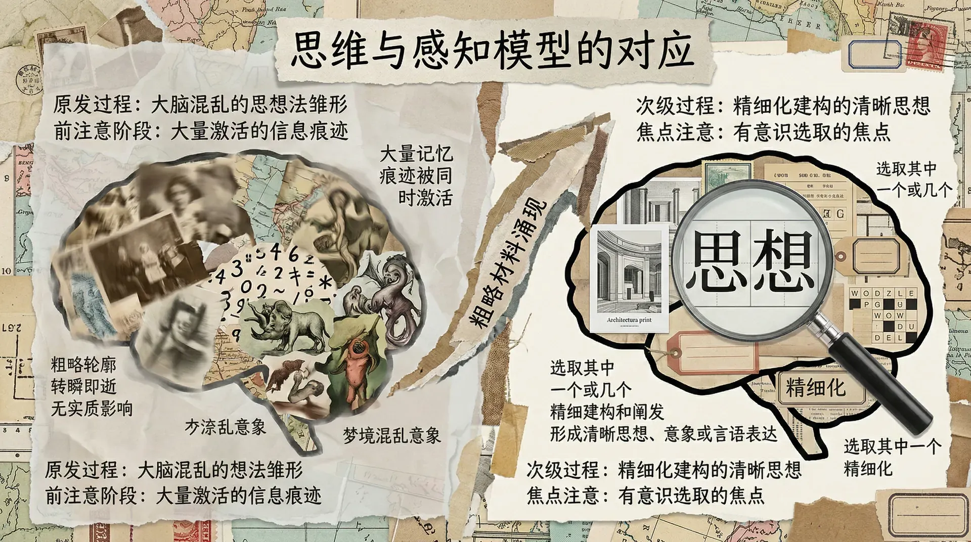 思维过程与感知模型的对应