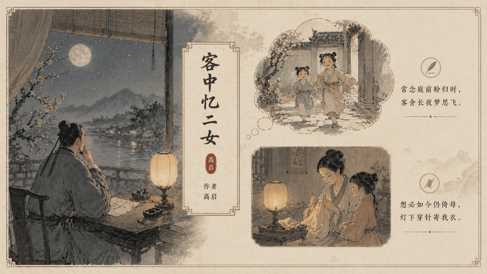 客中忆二女