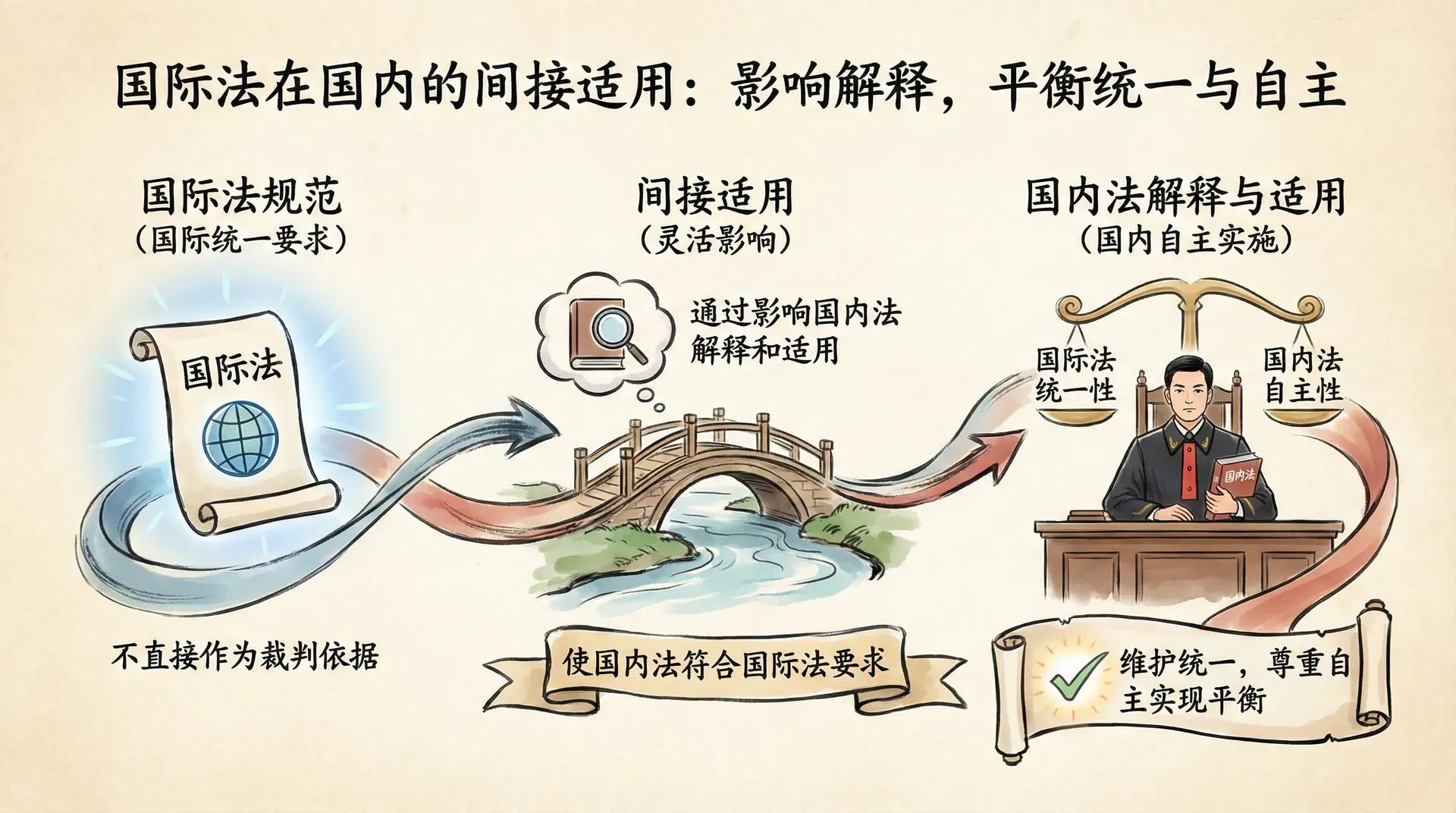 国际法的间接适用与国内法解释