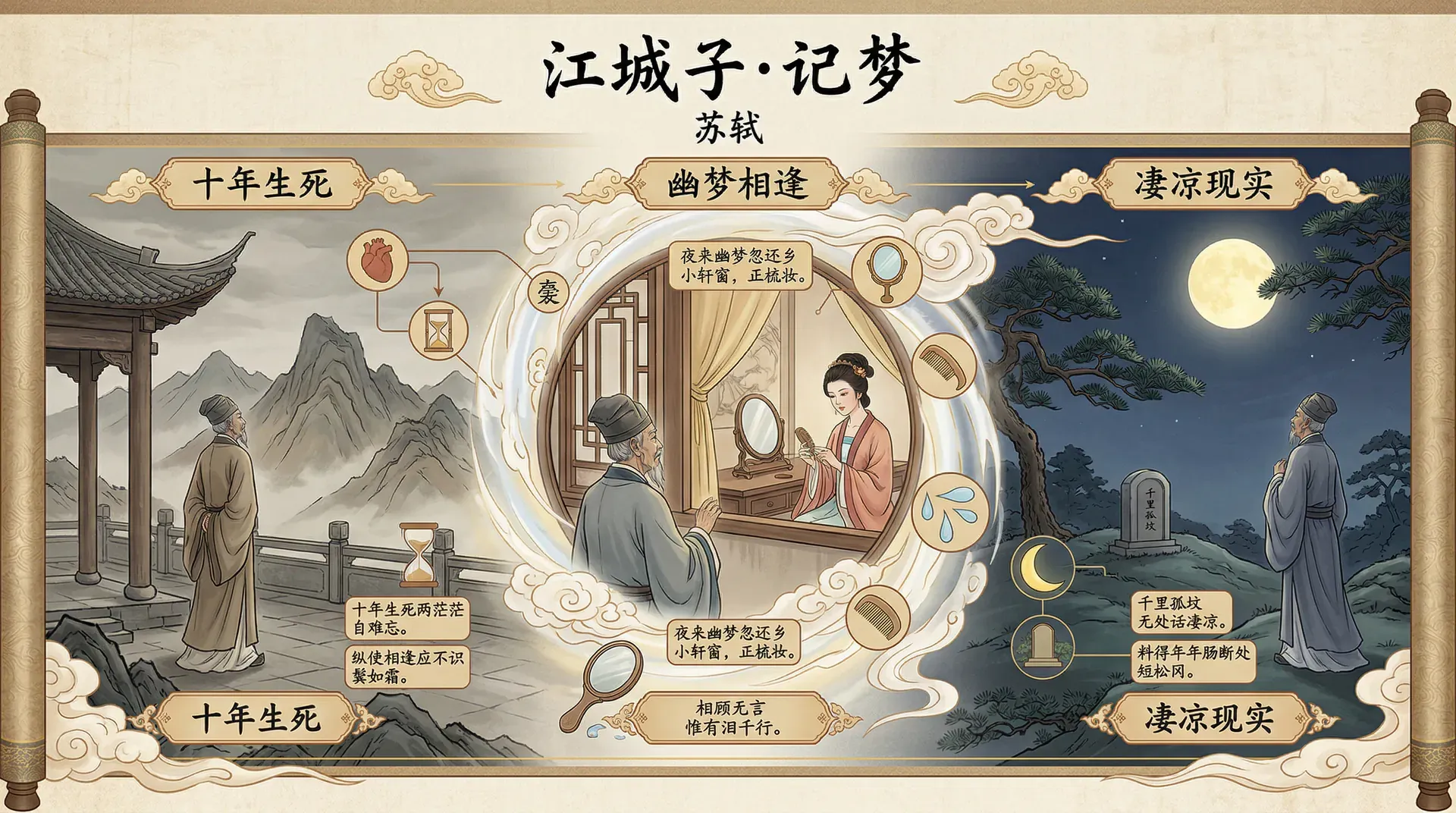江城子·乙卯正月二十日夜记梦
