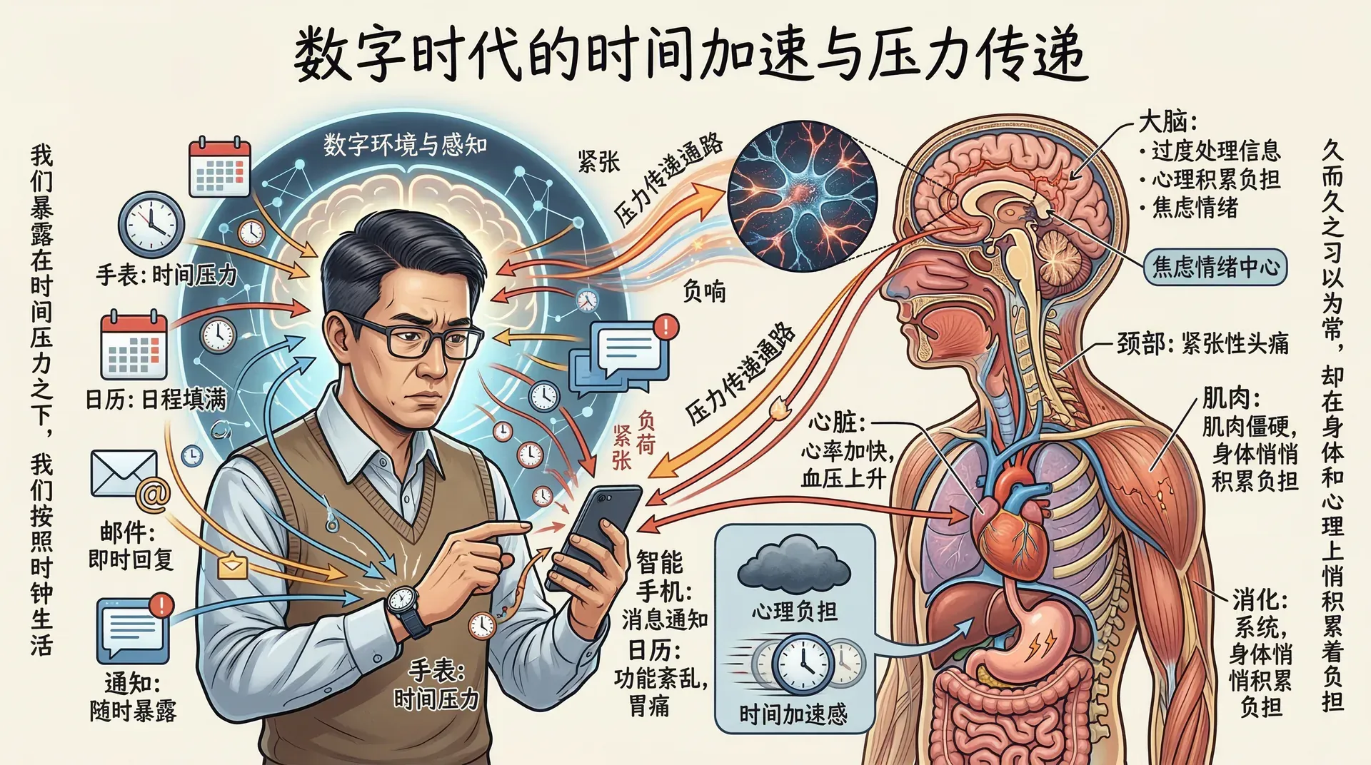 数字时代的时间加速与压力传递