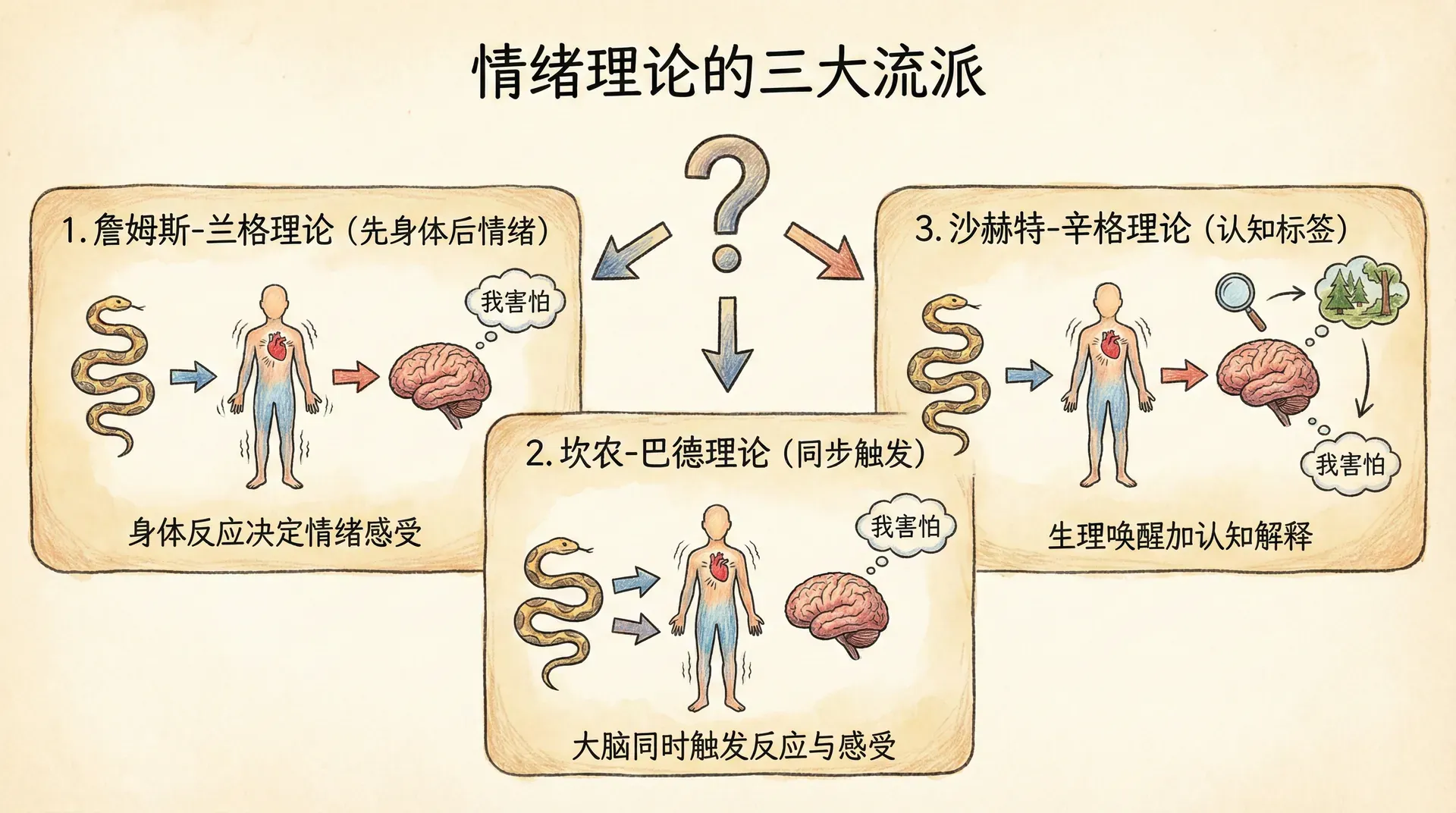 情绪理论的三大流派