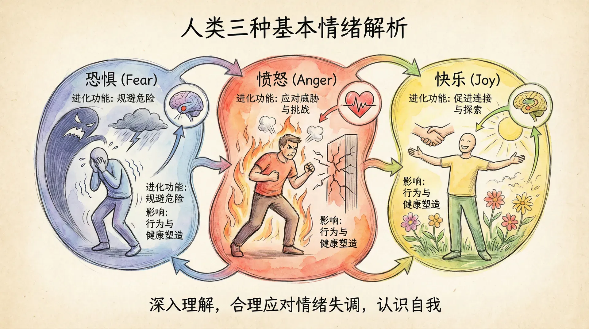 恐惧、愤怒与快乐