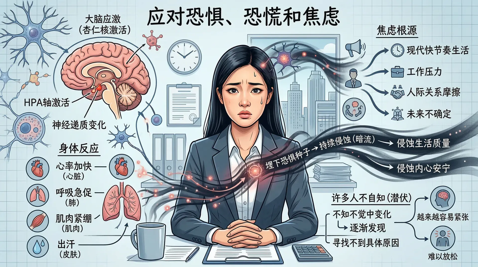 应对恐惧、恐慌和焦虑