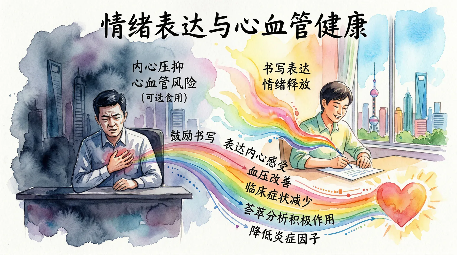 情绪表达对心血管健康的影响