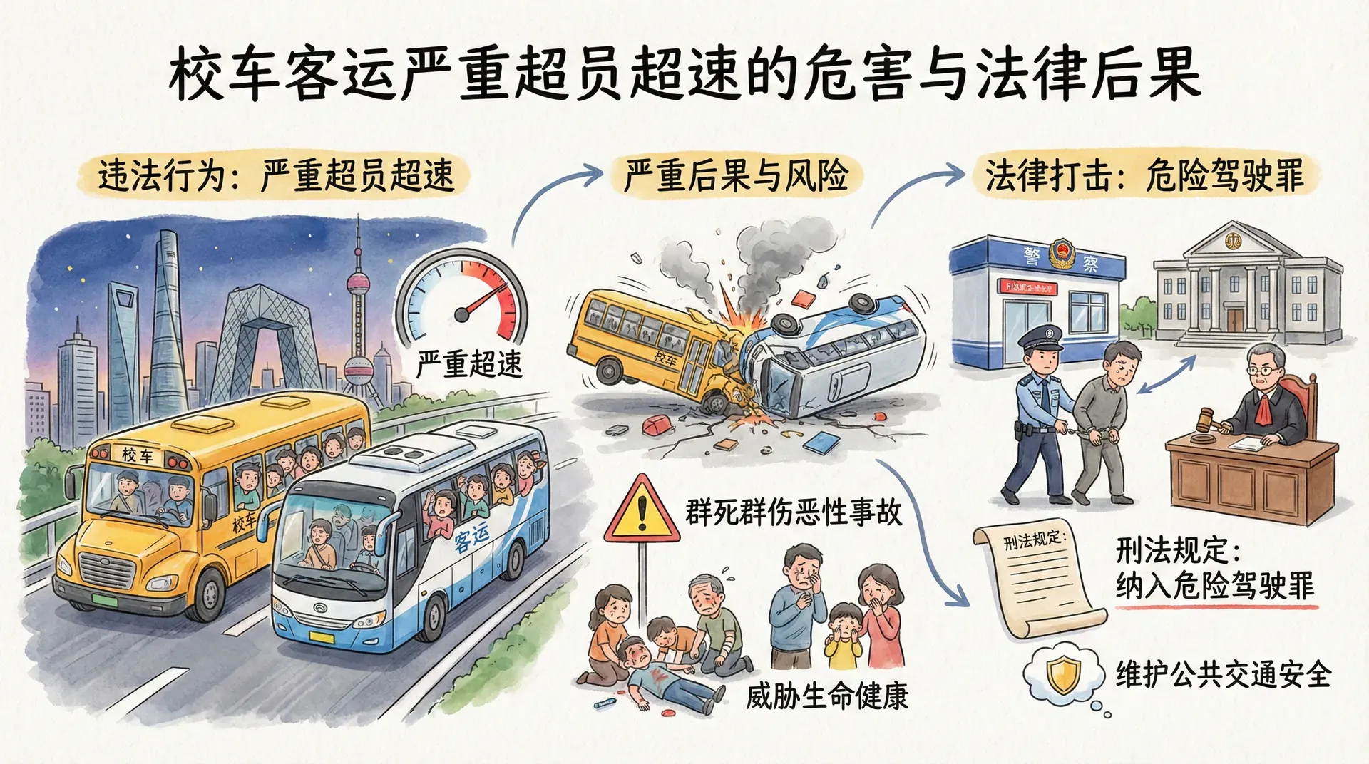 从事校车业务或旅客运输严重超员超速