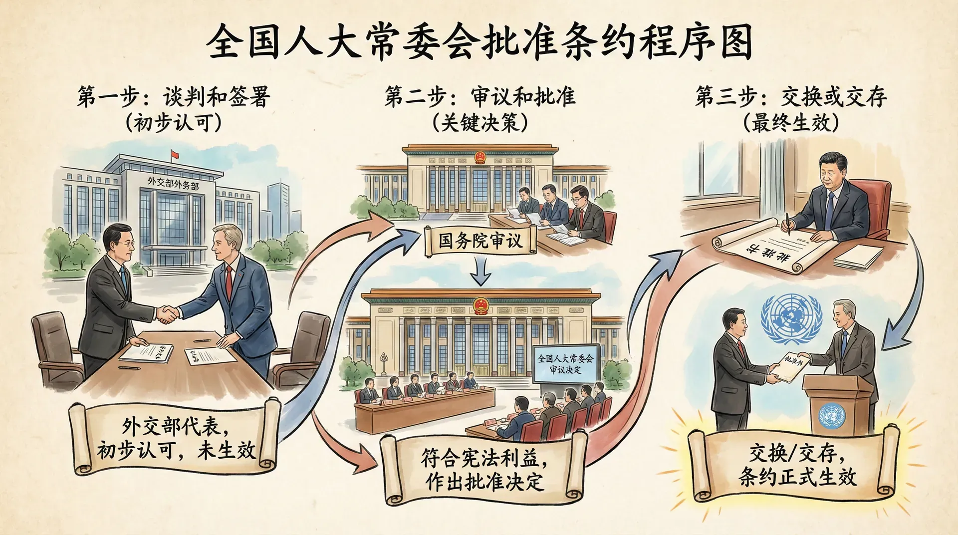 全国人大常委会的批准程序